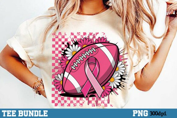 Breast Cancer Checkered Floral Football: A Design Asset with Purpose and Versatility
