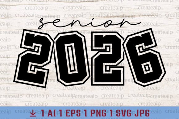 Class of 2026 Senior Graphics for T-Shirt Designs