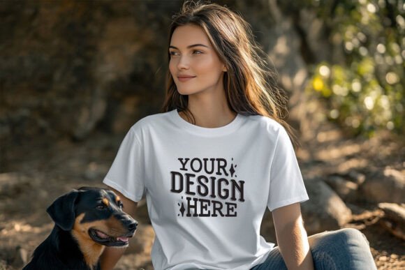 Dog Mom T-shirt Mockups: A Must-Have Graphic Design Asset for Crafters