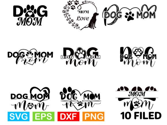 Dog Paw Mom Design: A Versatile Graphic Asset for Creative Projects