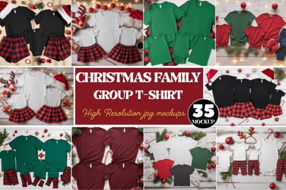 Family Group T-Shirt Mockups: A Graphics Powerhouse for Product Mockups