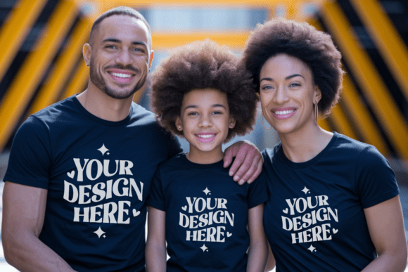 Family Group T-Shirt Mockups: A Powerful Graphic Design Asset for Content Publishing