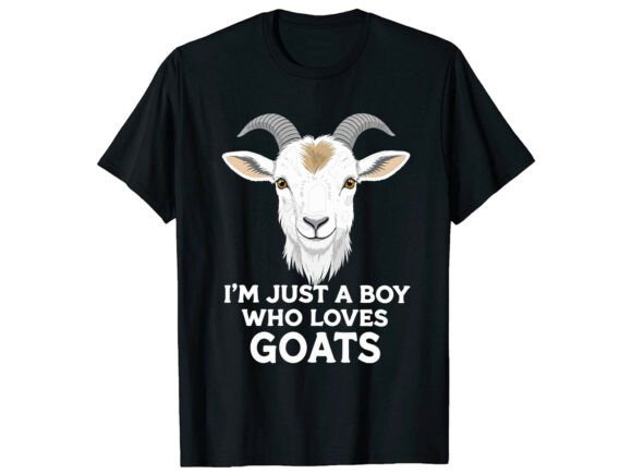 I’m Just a Boy Who Loves Goats T-Shirt Design: A Cute Graphic for Handmade Creations