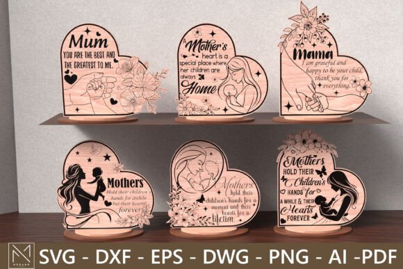 Mother’s Day 6 Inspirational Laser Cut