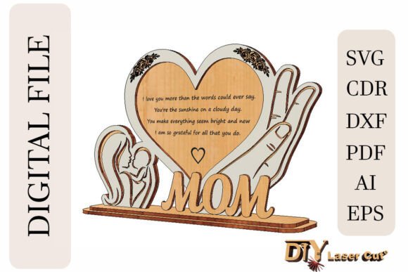 Mother’s Day Heart Gift Laser Cut SVG for Handmade Creations