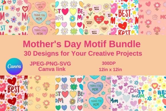 Mother’s Day Motif Bundle: A Graphics Asset for Heartfelt Content Design