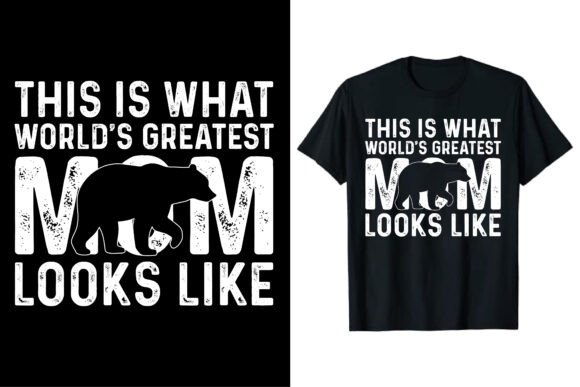 Mother’s Day T-Shirt Design with Bear – A Versatile Graphic for Digital Sellers