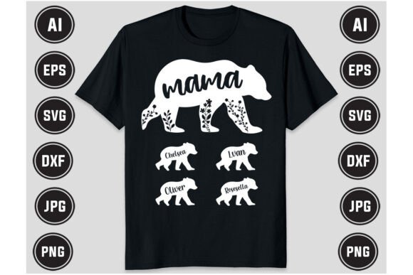 Personalized Mama Bear Shirt Graphics for T-Shirt Designs
