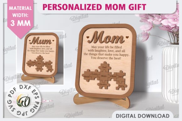 Personalized Mom Gift Laser Cut Design Review