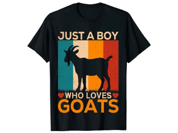 Retro Silhouette Goat Lover T-Shirt – A Nostalgic Graphic Design Asset for Branding