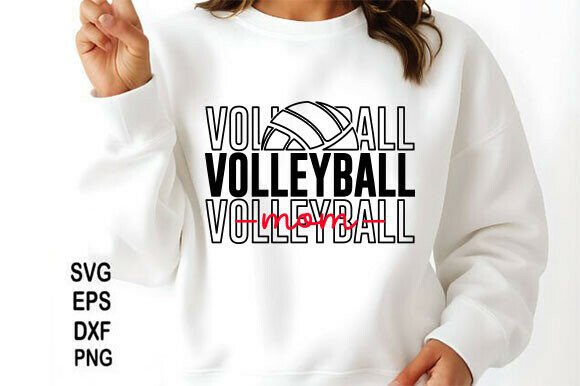 Volleyball Mom SVG, Volleyball PNG Graphics and T-Shirt Designs