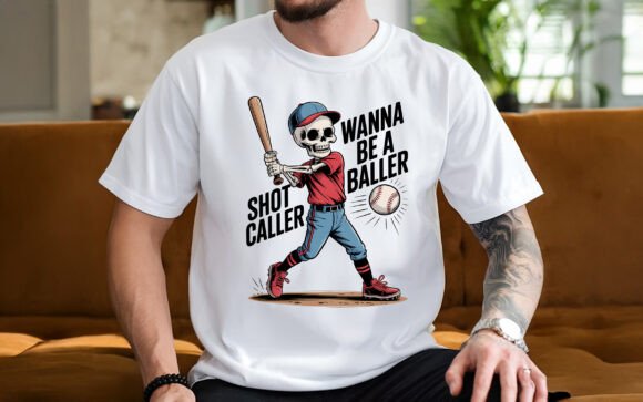 Wanna Be a Baller Shot Caller Png: A Solid Graphic for T-Shirt Designs